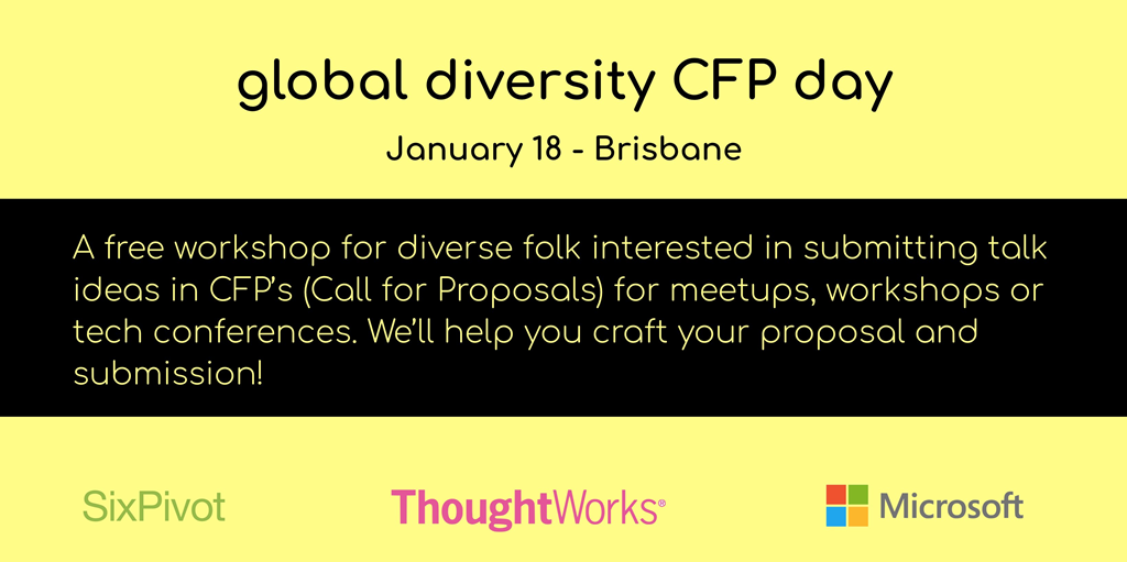 Global Diversity CFP Day Brisbane 2020